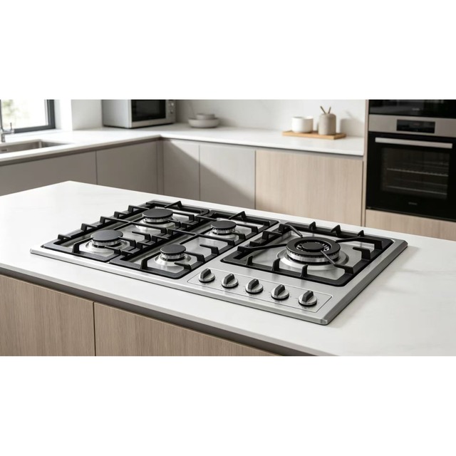 Golenda 3.3kW Gas Hob Built-in Gas Cooktop 5 Burner | Cast Iron Pan Support