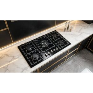 Golenda 1kW Tempered Glass 5-Burner Gas Hob