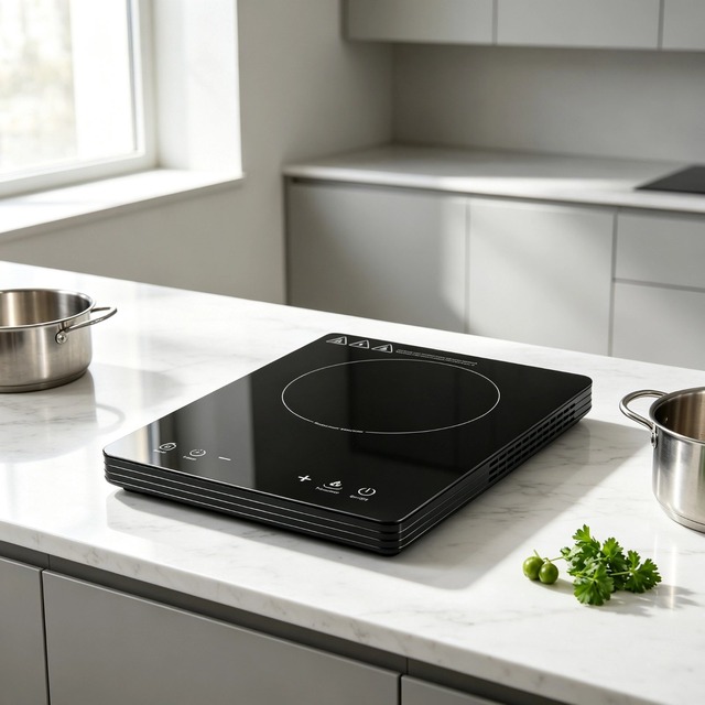 Golenda Portable Induction Cooktop Single Burner Black Crystal Plate