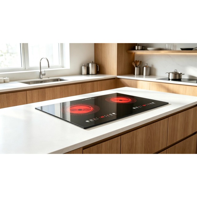Golenda 4000W Built-in Infrared Cooktop Double Zone Touch Control | 10-Gear