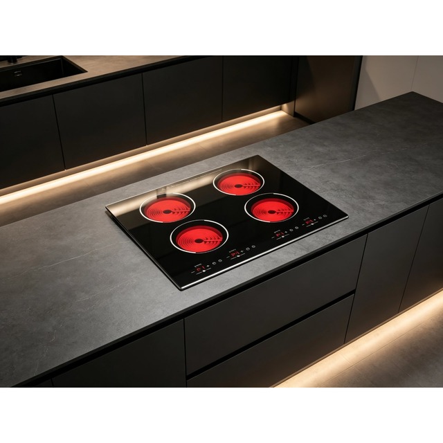 Golenda 6000W Built-in Infrared Cooktop 4 Burner Touch Control | 9 Gears