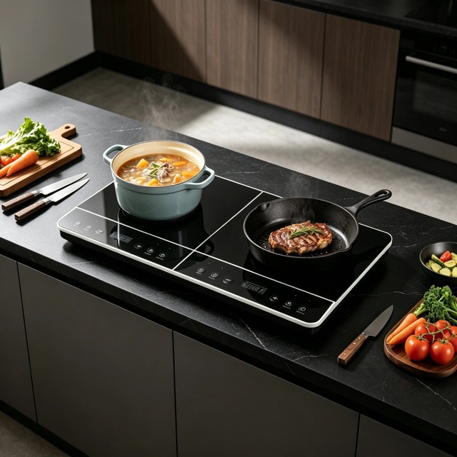 Golenda 3500W Portable Induction Cooktop 2 Burner Touch Control | Dual Zone | CE