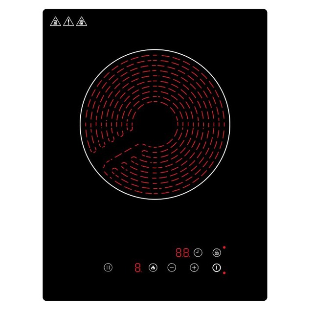Golenda 2000W Built-in Infrared Cooktop Touch Control 1 Zone | 9 Power Levels