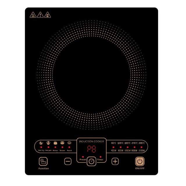 Golenda 2000W Portable Induction Cooktop Touch Control | 4 LED Display Golenda 1800W Portable Induction Cooktop Touch Control Timer | 13 LED