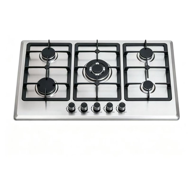 Golenda Gas Hob Built-in Gas Cooktop 5 Burner Black Glass Golenda Gas Hob Built-in Gas Cooktop 5 Burner | Triple Ring Wok