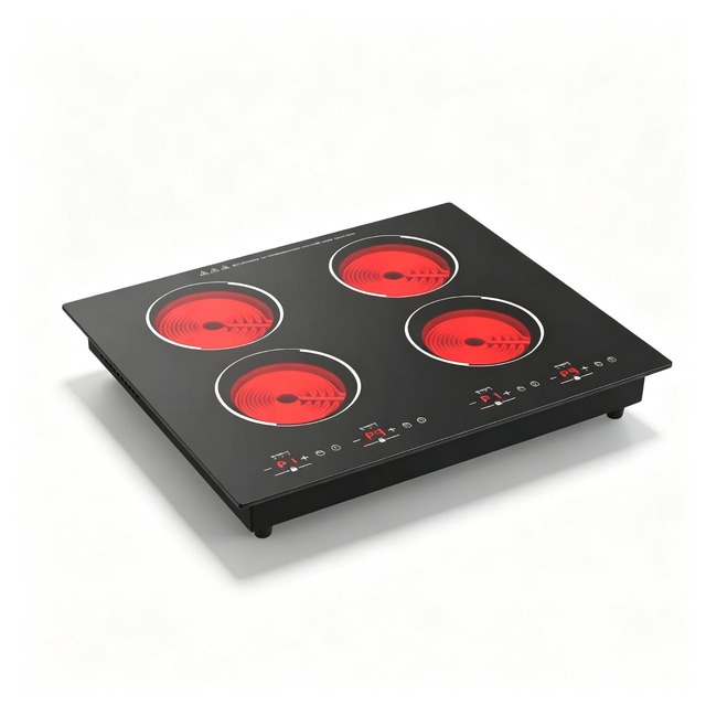 Golenda 6000W Built-in Infrared Cooktop 4 Burner Touch Control | 9 Gears