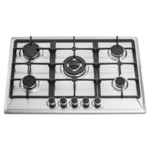 Golenda JY-S76-502 5 Burners Gas Stove | Inox Surface, WOK Burner 3.5 kW | Cat II 2H3B & P