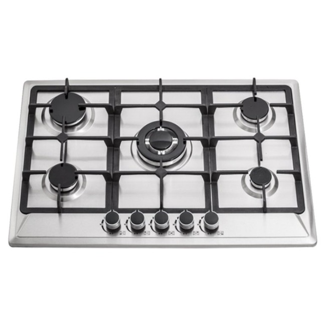 Golenda Gas Hob Built-in Gas Cooktop 4 Burner Wok Burner | Flame Failure Device Golenda 10.5kW Gas Hob Built-in Gas Cooktop 5 Zone Inox