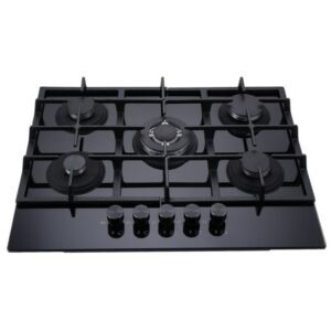 Golenda JY-G75-506 | Black Glass with WOK Burner | Cat II 2H3B & P