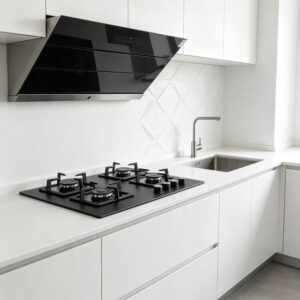 Golenda 7.5kW Black Glass 4-Zone Gas Hob