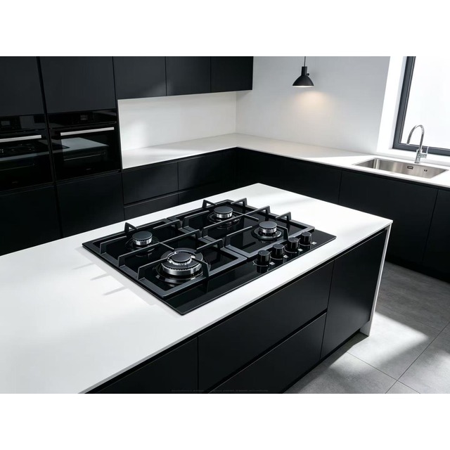 .norm 场景图.jpg Golenda Gas Hob Built-in Gas Cooktop 4 Burner Cast Iron Pan Support