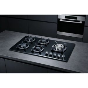 Golenda 3.3kW Black Glass 5-Burner Gas Hob | OEM Factory