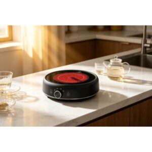Golenda 1500W Portable Infrared Cooktop Touch Control | Ø200mm Glass