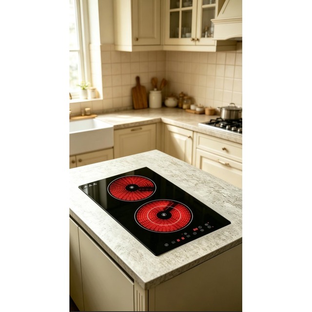 .norm 效果图.png Golenda 3000W Built-in Infrared Cooktop 2 Zone Touch Control | 9 Power Stages