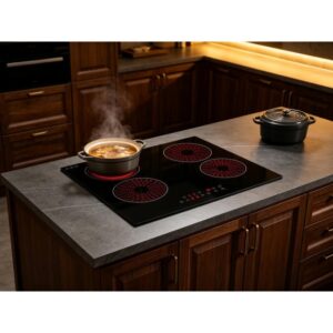 Golenda 6000W 4-Zone Built-In Infrared Cooktop