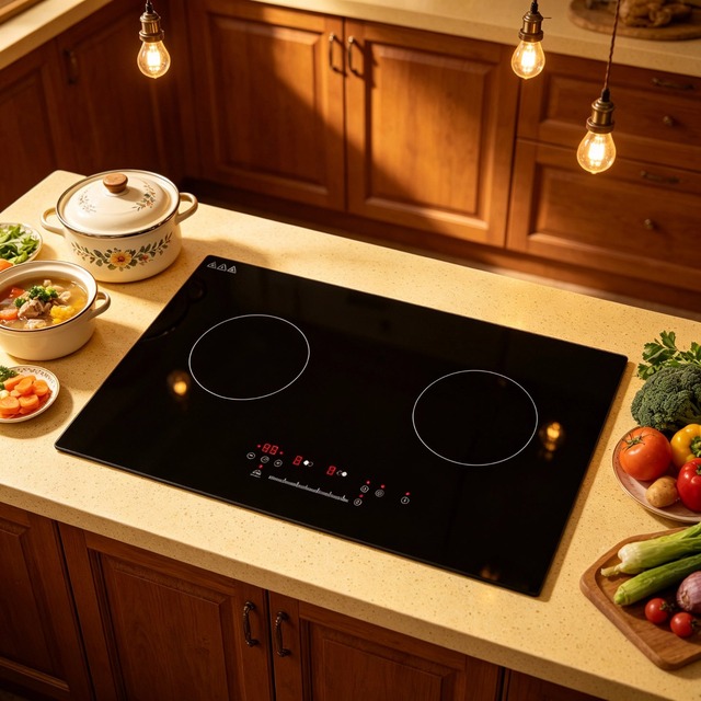 .norm 效果图.png Golenda 4000W Built-in Induction Hob 2 Zone Touch Control | Booster Function