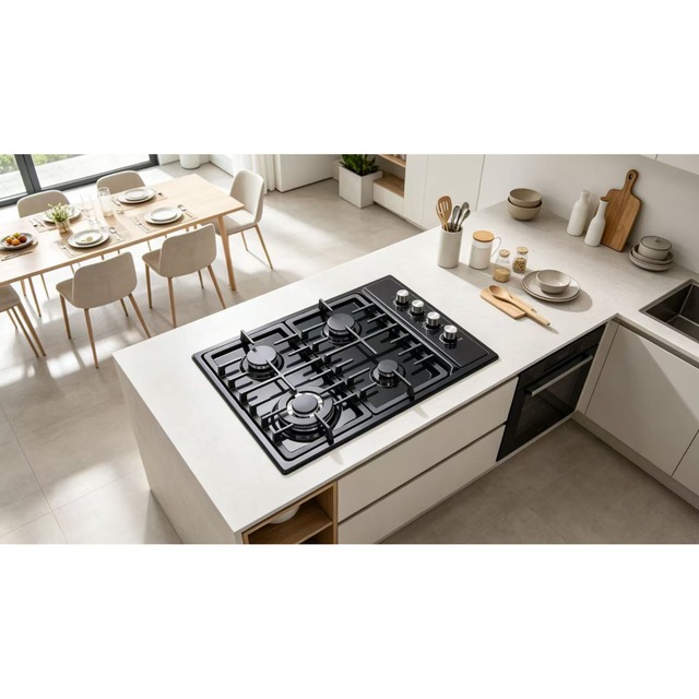Golenda 4 Burner Gas Hob Built-In Gas Cooktop Stainless Steel | NGI & LPG