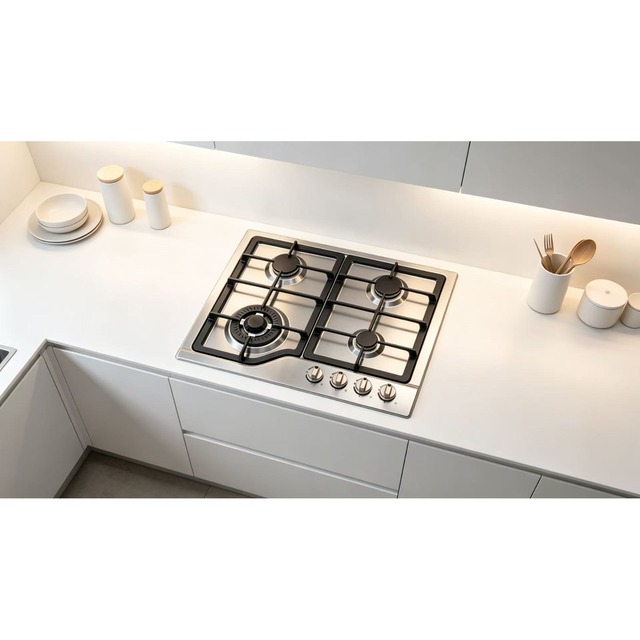 Golenda Gas Hob 590*510mm Stainless Steel Built-in Cooktop | NG/LPG | DC
