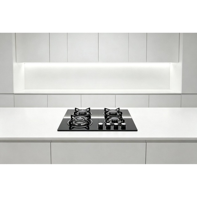 Golenda 3.3kW Gas Hob 8mm Tempered Glass Cast Iron | Pulse Ignition | LPG & NG
