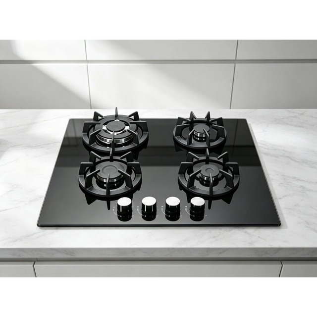 Golenda 3.3kW Gas Hob 8mm Tempered Glass Built-in Gas Cooktop | Sabaf Burner