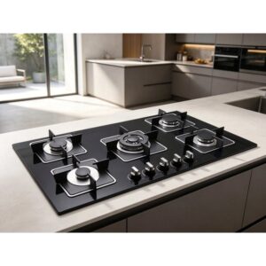 Golenda 3.3kW Tempered Glass 5-Burner Gas Hob