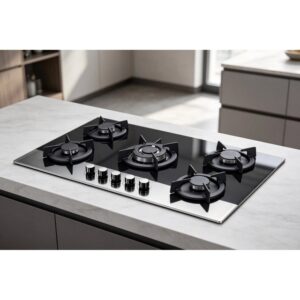 Golenda 3.3kW Tempered Glass 5-Burner Gas Hob | OEM Factory