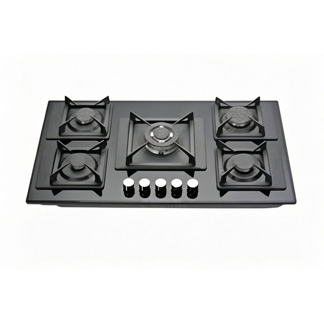 Golenda 1.0kW Tempered Glass 5-Burner Gas Hob