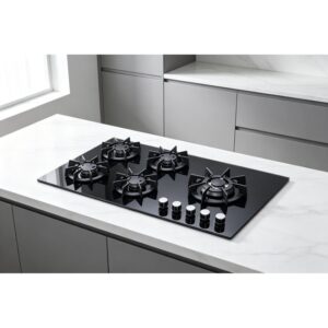 Golenda 1.0kW Tempered Glass 5-Burner Gas Hob