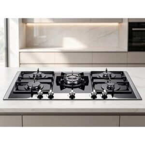 Golenda 1.0kW Tempered Glass 5-Burner Gas Hob