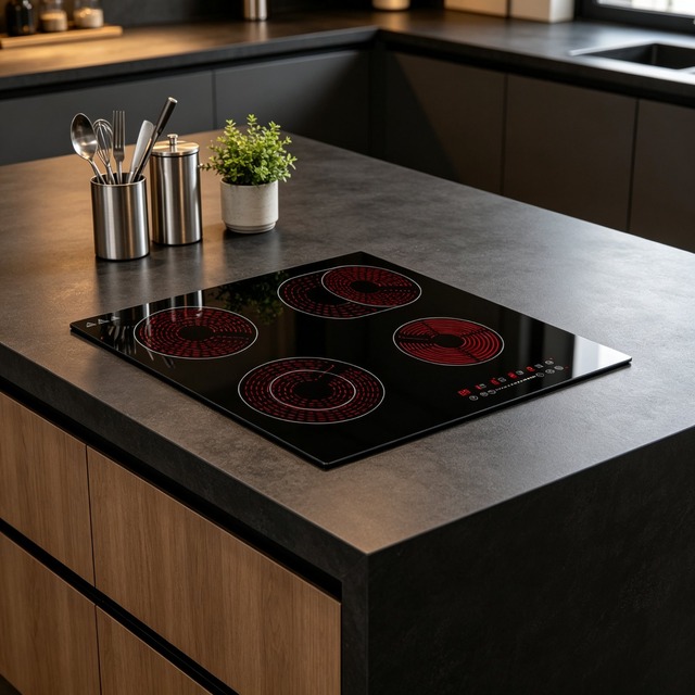 Golenda 6400W Built-in Infrared Cooktop Touch Control 4 Zone | 9 Power Levels