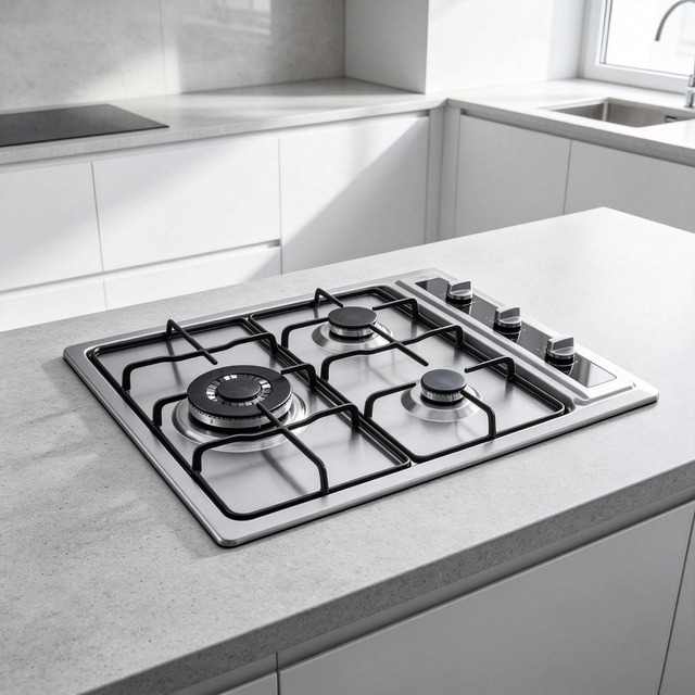 Golenda 3.3kW Built-in Gas Hob Cast Iron Support | Sabaf Burner | Metal Knob