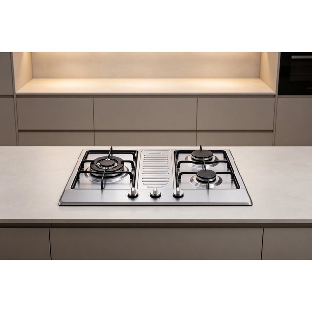 Golenda 3.3kW Built-in Gas Hob Cast Iron Support | Pulse Ignition | LPG & NG