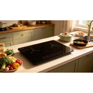 Golenda 3500W Black Glass 2-Zone Portable Induction Cooktop