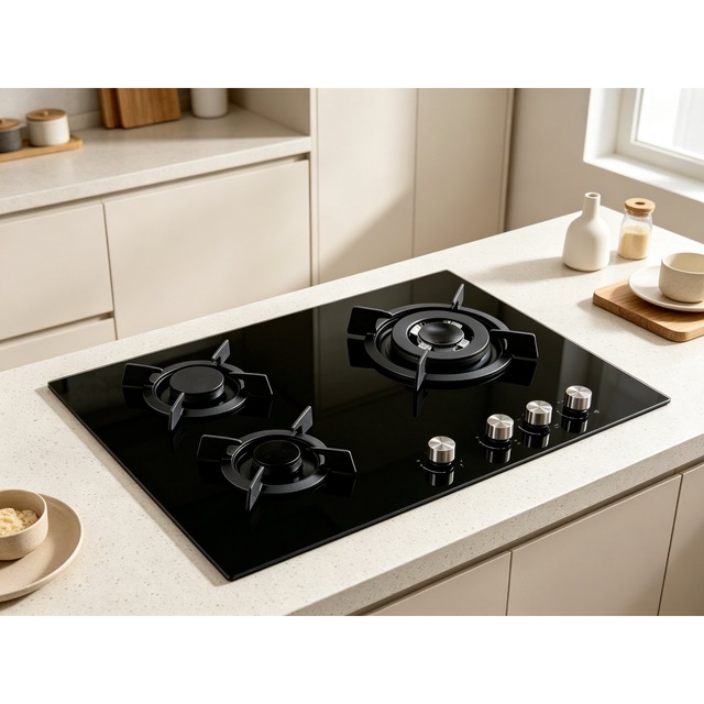 Golenda Gas Hob Built-in Gas Cooktop 3 Burner | Tempered Glass