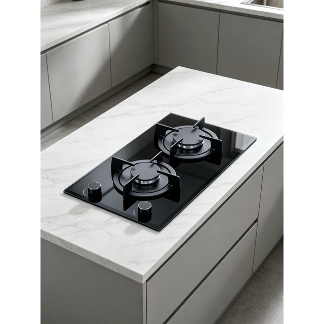 Golenda Gas Hob | Tempered Glass, Automatic Ignition | Flame Failure Safety