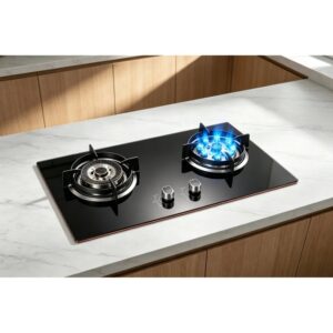 Golenda 4.5kW Gas Hob Cast Iron Support Brass Burner | 760mm | LPG & NG
