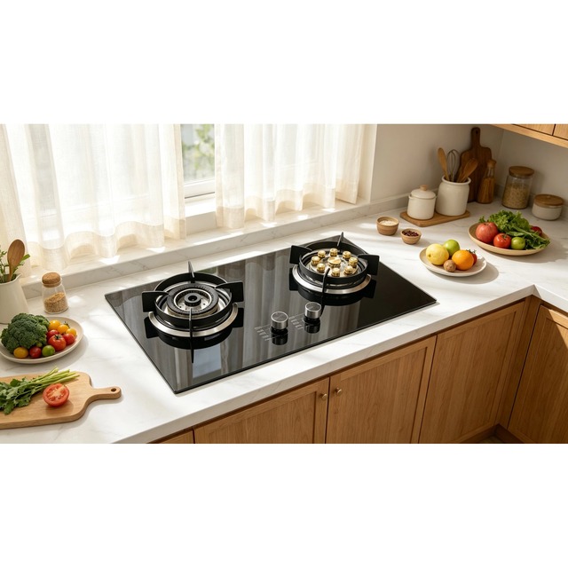 Golenda 5.8kW Gas Hob 760mm Built-in Gas Cooktop Tempered Glass | LPG & NG