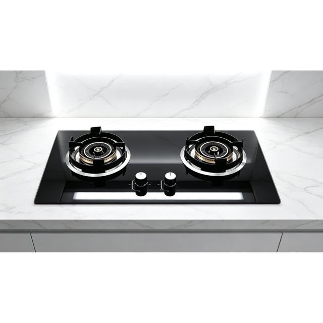 Golenda 2.2/4.5kw Gas Hob Cast Iron Pan Support | Pulse Ignition | LPG & NG