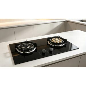 Golenda 5.8/5.0kw Gas Hob 8mm Tempered Glass | Brass Burner | LPG or NG