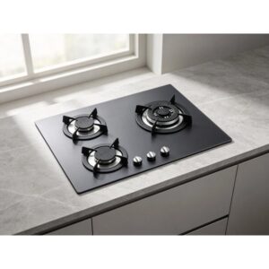 Golenda 3.3kW Gas Hob Built-in Gas Cooktop Tempered Glass | Sabaf Burner
