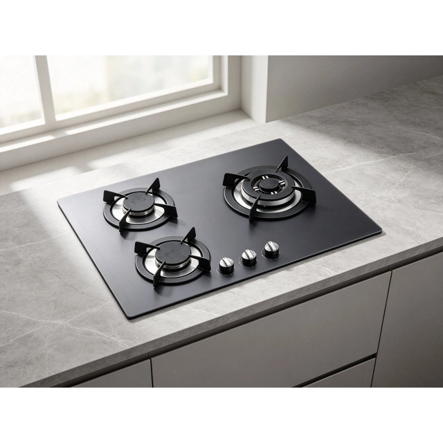 Golenda 3.3kW Gas Hob Built-in Gas Cooktop Tempered Glass | Sabaf Burner