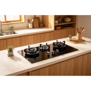 Golenda 4.5kW Built-in Gas Hob Cast Iron Support | Pulse Ignition | Metal Knob