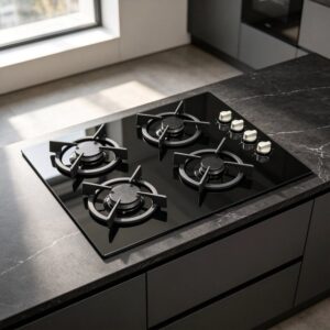 Golenda 1.0kW Tempered Glass 4-Burner Gas Hob