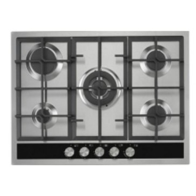 Golenda 3500W Gas Hob Built-in Gas Cooktop 5 Burner | Cast Iron Pan Stands