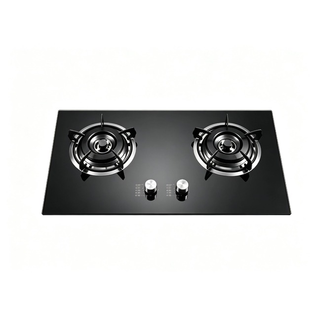 Golenda 2.2/4.5kw Gas Hob Built-in Gas Cooktop Tempered Glass | Brass Burner