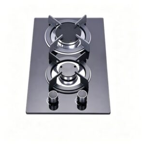 Golenda 3.3kW Gas Hob 2 Burner Tempered Glass | Sabaf Burner