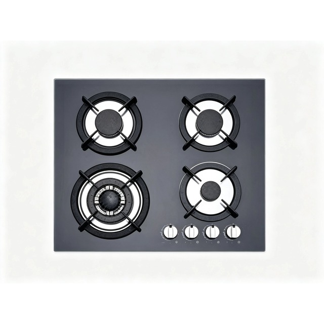 Golenda 3.3kW Gas Hob 4 Burner Cast Iron Pan Support | Pulse Ignition