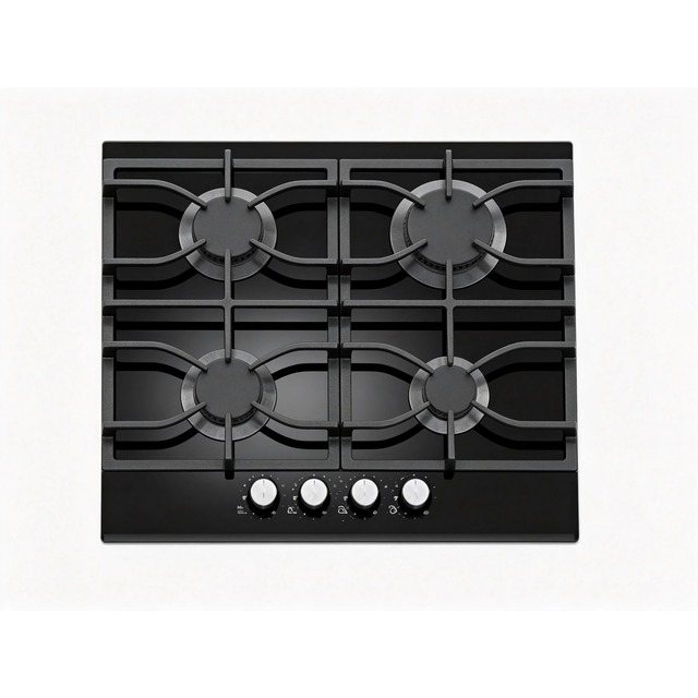 Golenda 3.0kW Gas Hob 4 Burner Tempered Glass | Sabaf Burner | LPG/NG