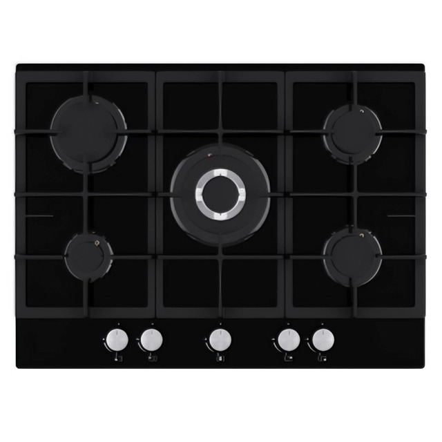 Golenda 3500W Gas Hob Built-in Gas Cooktop 5 Burner | Glass Panel