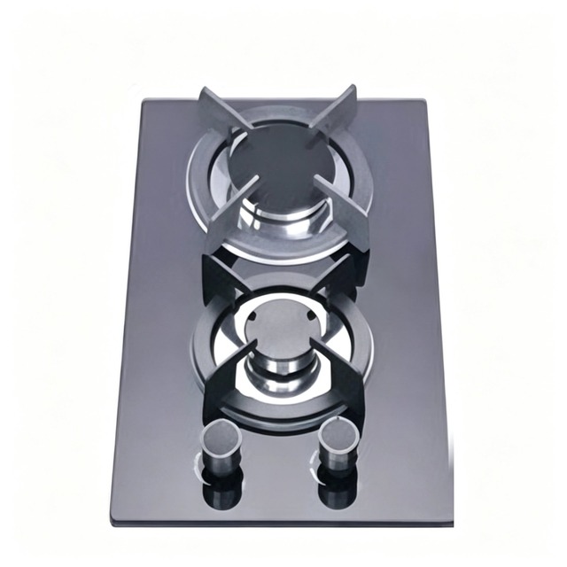 Golenda 3.3kW Gas Hob 2 Burner Cast Iron Support | Pulse Ignition | LPG & NG